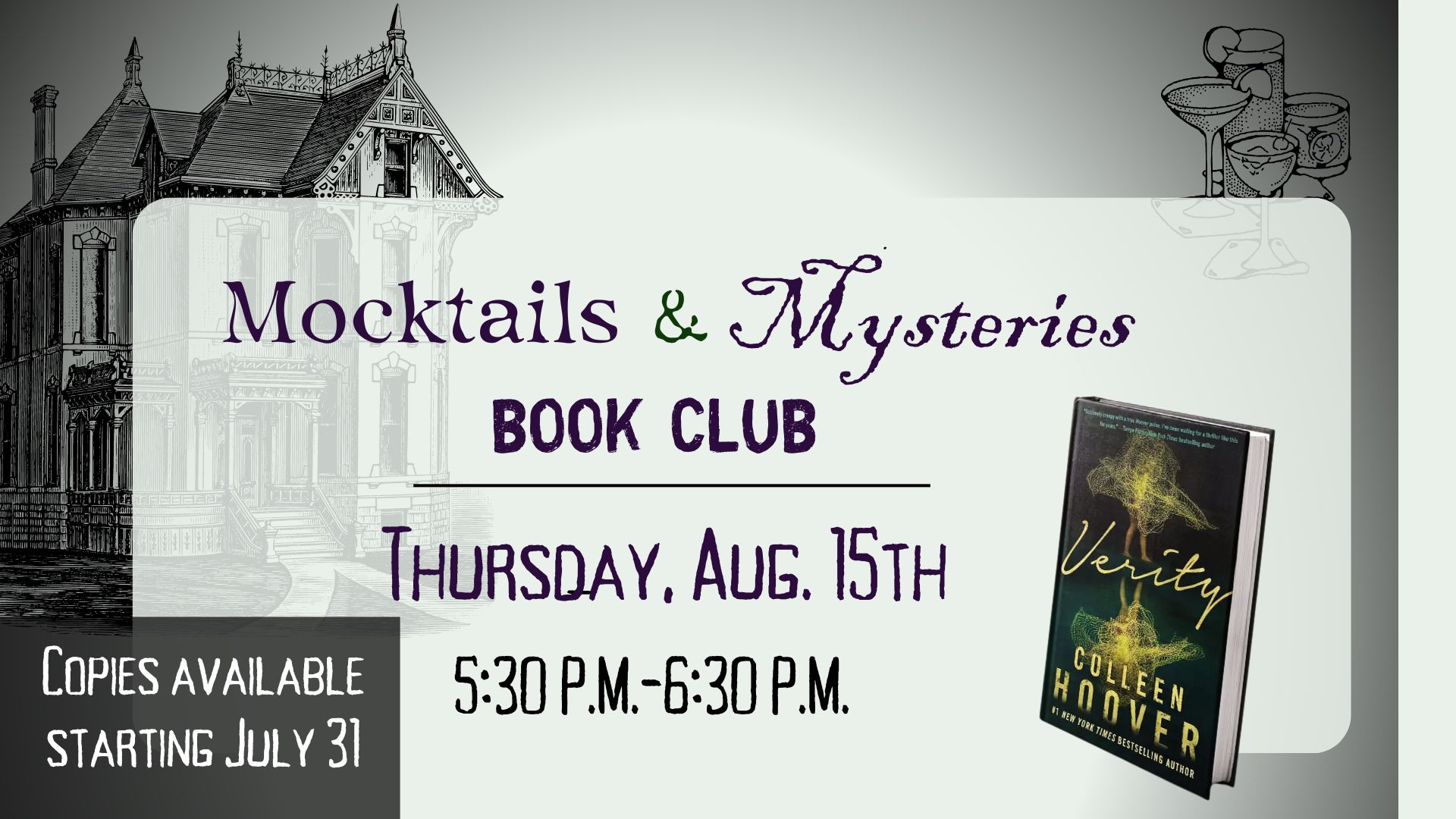 Mocktails & Mysteries Book Club 